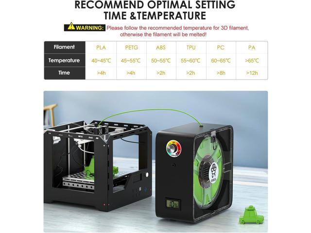 EIBOS Official 3D Printer Filament Dryer Easdry Box with Fan, Adjustable Temperature, Humidity Control & Spool Holder, Compatible with 1.75mm...
