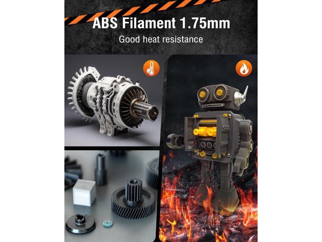 SUNLU ABS Filament 1.75mm 3D Printer Filament, Highly Resistant Durable, Heat Resistance, Excellent Toughness, Compatible with 99% FDM 3D Printers,...