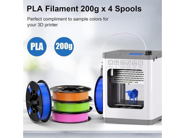 ENTINA 4 Colors PLA 3D Printer Filament for Tina 2, Dimensional Accuracy +/- 0.02mm, 1.75MM 200G 3D Printer Filament Bundle for 3D Printers