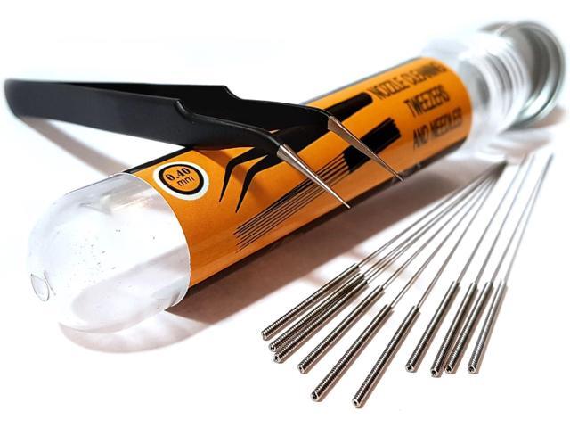 3D Printer Nozzle Cleaning Kit - 0.4mm Needles and Tweezers Toolkit - Stainless Steel Nozzle Cleaning Tool Kit - Alternative for 0.4mm Drill Bits...