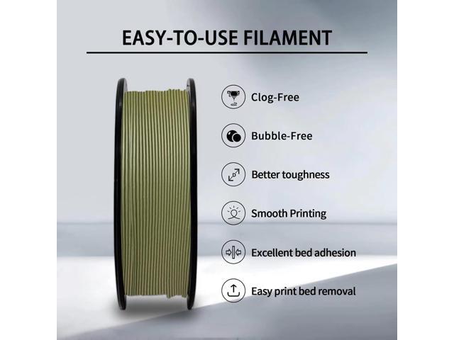PLA Filament, PLA Plus(PLA+), 3D Printer Filament, PLA Filament 1.75mm Dimensional Accuracy +/- 0.02mm, 1KG Spool (2.2 lbs), Fit Most FDM Printer...