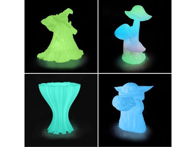 iSANMATE 3D Printer Filament Bundle, Glow in The Dark Filament Multicolor, Green, Blue and Blue-Green, PLA Filament 1.75 mm, Dimensional Accuracy...