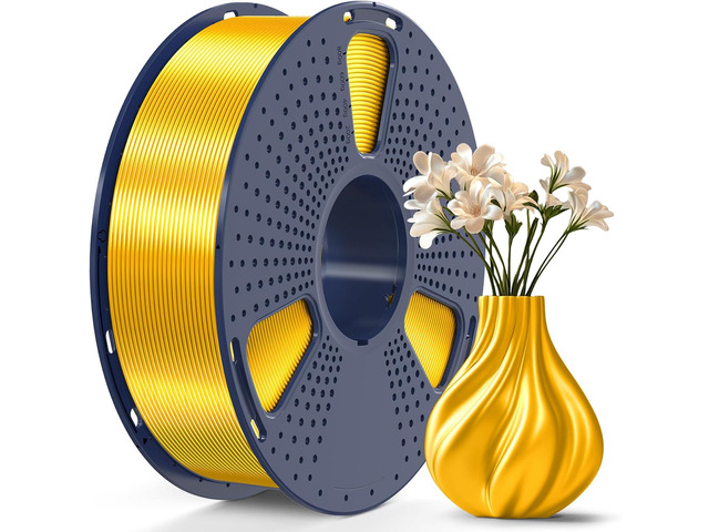 SUNLU 3D Printer Silk Filament,Shiny Silk PLA Filament 1.75mm, Smooth Silky Surface, Great Easy to Print for 3D Printers, Dimensional Accuracy +/-...