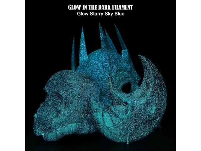 PLA Filament 1.75mm,3D Printer Filament UV Light Glitter PLA, Black Blue Starry Sky Filament 3D Printing Filament 1.75mm+/-0.02mm,1KG/2.2lb