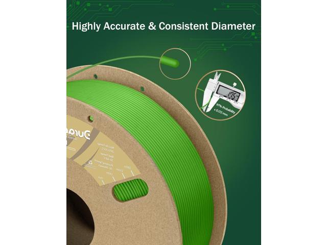 DURAMIC 3D PLA Filament 1.75mm Olive Green 1kg Spool, Jam-Free High Stifness 3D Printing Filament with Cardboard Spool, No-Tangling No-Clogging...