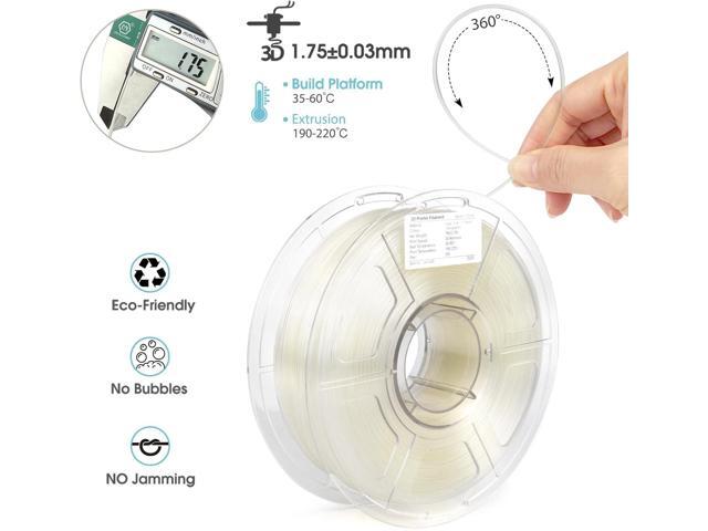 iSANMATE High Speed Transparent 3D Printer Filament, Clear PLA 1.75mm, Fast Printing Speed, Dimensional Accuracy 0.02mm, 1kg Spool (2.2lbs)