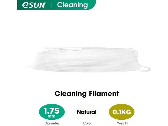 eSUN 1.75mm, Cleaning Filament, Prevent Nozzles and Extruders Clogging, 100g Spool 3D Printing Filament for 3D Printers, Natural