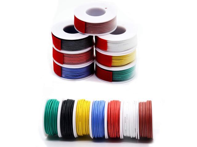 18 awg Solid Wire kit Electrical Wire Cable 7 Colors 16.5ft Each Spool 18 Gauge 0.8mm² Hook up UL1007 Tinned Copper Wire breadboard Wire for DIY
