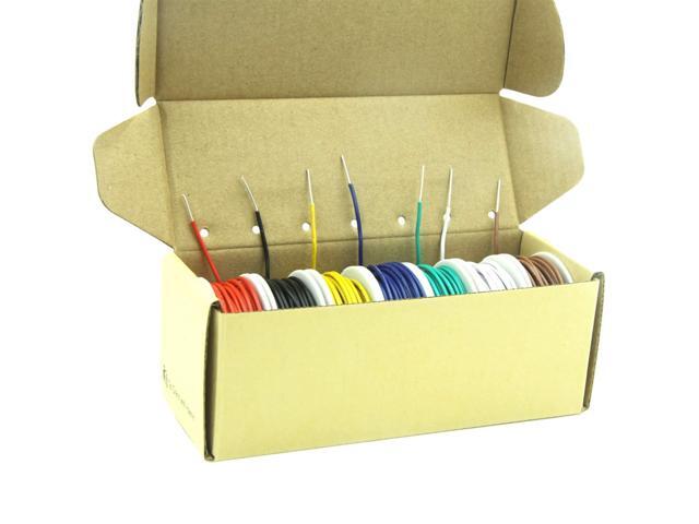 18 awg Solid Wire kit Electrical Wire Cable 7 Colors 16.5ft Each Spool 18 Gauge 0.8mm² Hook up UL1007 Tinned Copper Wire breadboard Wire for DIY
