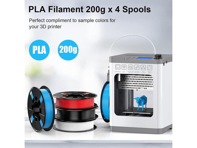 ENTINA 4 Colors PLA 3D Printer Filament for Tina 2, Dimensional Accuracy +/- 0.02mm, 1.75MM 200G 3D Printer Filament Bundle for 3D Printers