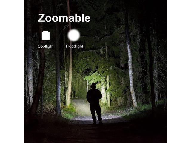 USB Rechargeable Flashlights, 8381 High Lumens Lights, 3 Modes, Zoomable & Waterproof Super Bright Flash Light for Camping, Hiking, Emergency...