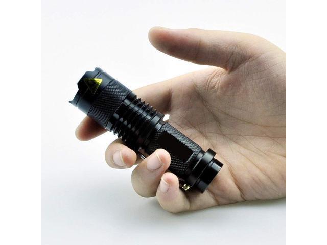 6 Pack,Pocketman 7W 300LM SK-68 3 Modes Mini Light Black LED Tactical Flashlight
