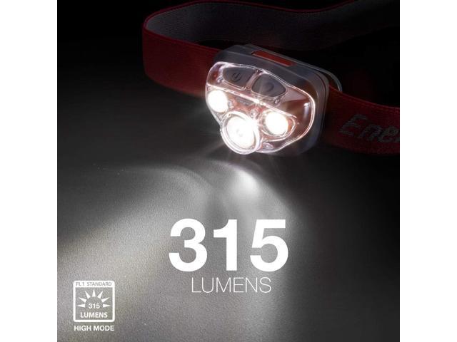 Energizer LED Headlamp, Bright Headlamp for Outdoors, Camping and Mechanic Work Light, Includes Batteries, Pack of 1, Rust Red