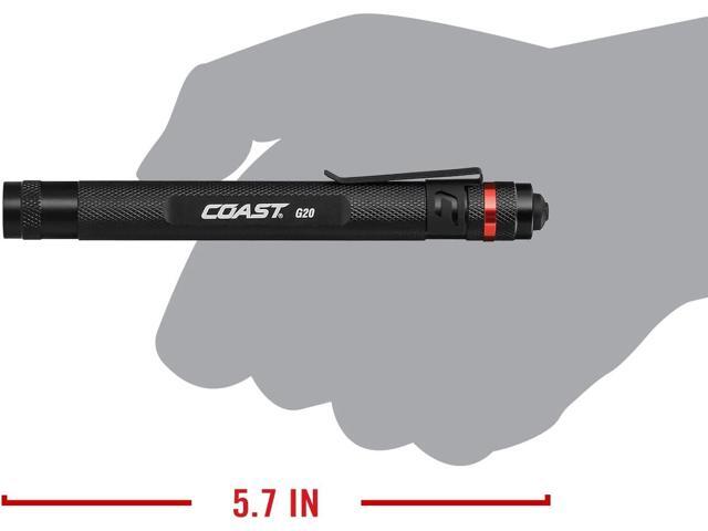 COAST G20 Inspection Beam LED Penlight with Adjustable Pocket Clip and Consistent Edge-To-Edge Brightness, Green, 54 lumens