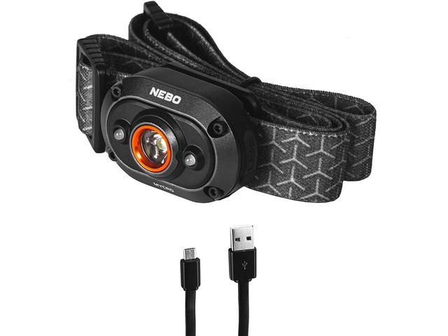 NEBO MYCRO 400 Rechargeable Headlamp 400 Lumens, 6 Light Modes, Water Resistant, Detachable Hat Clip, Super Bright Head Lamp for Camping &...