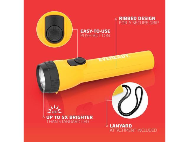 EVEREADY LED Flashlights (4-Pack), Bright Flashlights for Emergencies and Camping Gear, Flash Light with AA Batteries Included, Blue/Yellow (4-Pack)