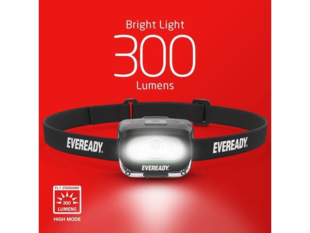 Eveready Rechargeable LED Headlamps (2-Pack), IPX4 Water Resistant Head Lights for Running, Camping, Emergency, Outdoors (USB Cable Included),Black...