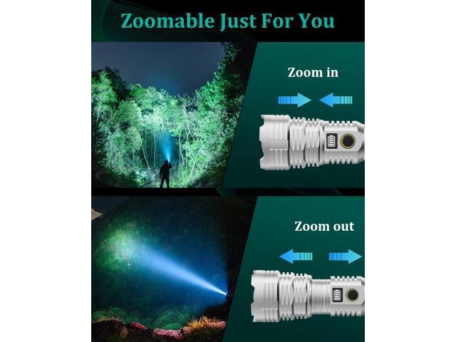 Rechargeable 990000 High Lumens LED Flashlights,LightLink Super Bright Flashlight with 5 Modes & IP65 Waterproof for Home,Camping