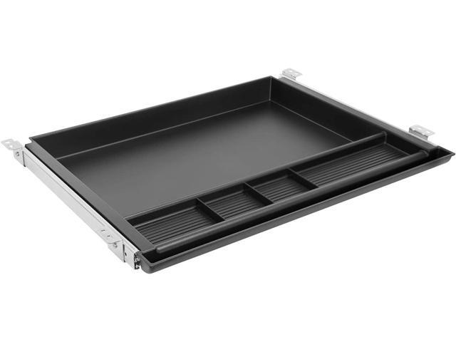 MOUNT-IT! Large Under Desk Pencil Drawer 21.25 Width Ball Bearing Slides Out Tray Organizer for Paper, Pencil, and Office Accessories (BLACK)