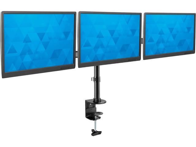 Mount-It! Triple Monitor Mount 3 Screen Desk Stand for LCD Computer Monitors for 19 20 22 23 24 27 Inch Monitors VESA 75 and 100 Compatible Full...