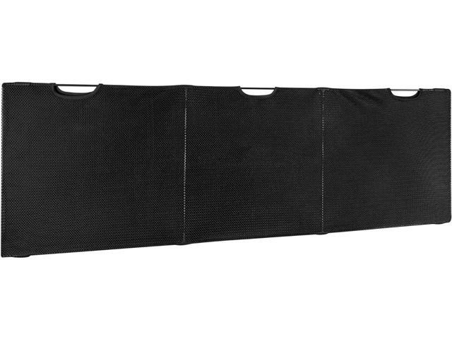 Mount-It! Under Desk Modesty Panel for Office Desks and Sit Stand Workstations [60 Inches Wide] Mesh Organizer Pockets for Cables and Wires (Black)