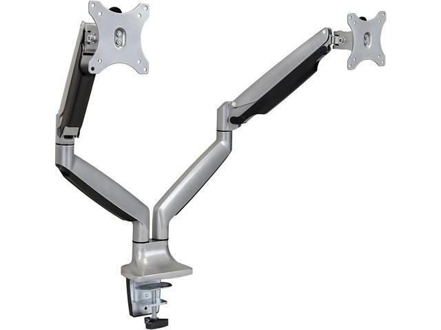 Mount-It! (MI-1772) Dual Monitor Arm Mount Desk Stand Two Articulating Gas Spring Height Adjustable Arms Fits Up To 32' VESA 75 100 Compatible...