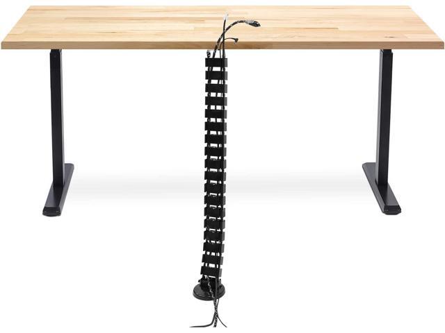 Mount-It! Cable Management Spine, Desk Cord Organizer Vertebrae, Keeps Power and AV Cords Safe and Organized, 50 Inch Long Modular Wire Management...