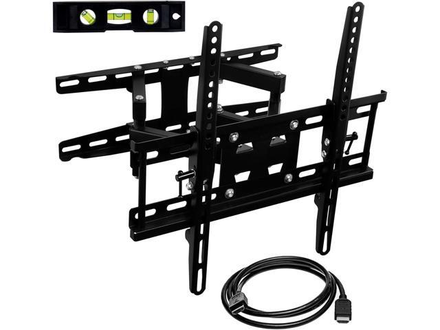 Mount-It! Full Motion TV Wall Mount Stable Dual Arm Articulating Bracket for 32-55 Inch TVs Swivel, Tilt & Extend Universal VESA Wall Mount...