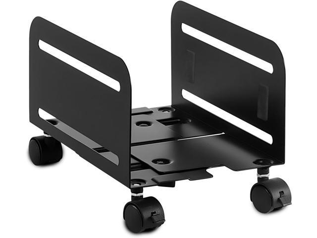 Mount-It! Computer Tower Stand, Adjustable Mobile CPU Stand with Wheels, Heavy-Duty Steel Rolling Cart, Fits Most PC Towers, 4.87 to 8.5 Inch...