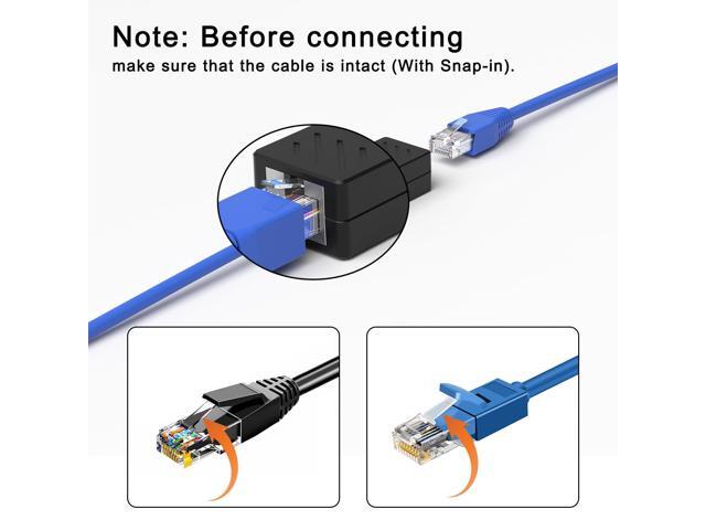 RJ45 Ethernet Coupler, RJ45 Coupler for Cat7/ Cat6e/Cat6/Cat5e/Cat5 Ethernet Cable Extender Adapter Female to Female rj45 Extender for PC Switch...