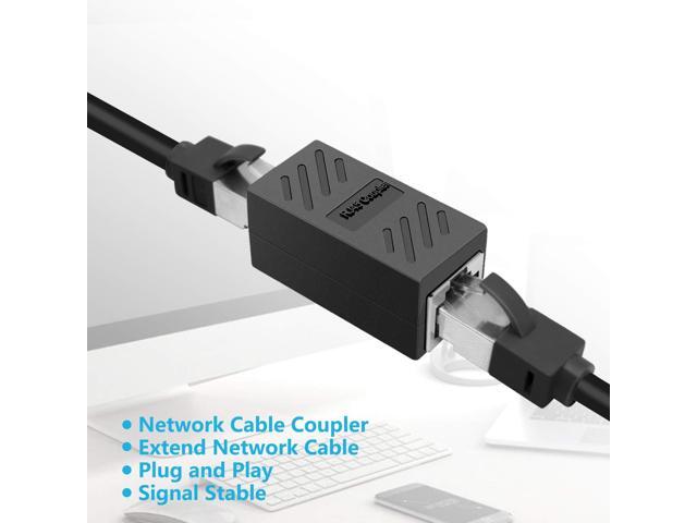 RJ45 Ethernet Coupler, RJ45 Coupler for Cat7/ Cat6e/Cat6/Cat5e/Cat5 Ethernet Cable Extender Adapter Female to Female rj45 Extender for PC Switch...