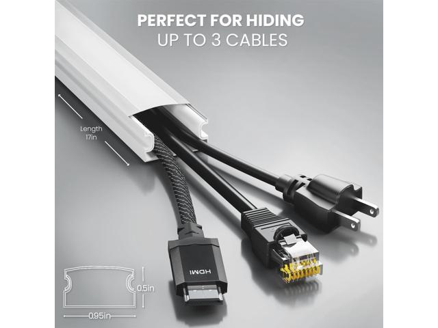EVEO Cord Hider - 306 Cord Cover Wall Cable Hider, Cable Concealer, Wire Hiders for TV on Wall. Cable Management, Cord Hider Wall Cable Raceway...