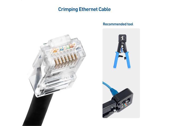 Cable Matters 200-Pack Cat 6 Pass Through RJ45 Connectors (Cat 6 Ends / Cat6 Connector / RJ45 Modular Plugs/Ethernet Plugs/Network Connector) for...