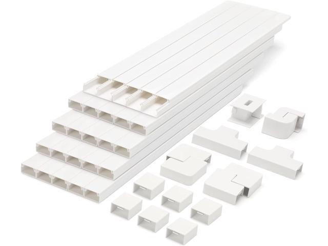 Cable Covers for Cords on Wall-392.5in Wire Hider for TV on Wall, White Cable Concealer, 25 x L15.7in W0.95H 0.55in