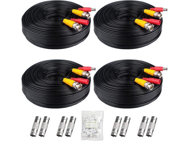 4x200ft BNC Cable All-in-One Siamese Video and Power Security Camera Cable Extension Wire Cord with 2 Female Connectors for All Max 5MP HD CCTV DVR...