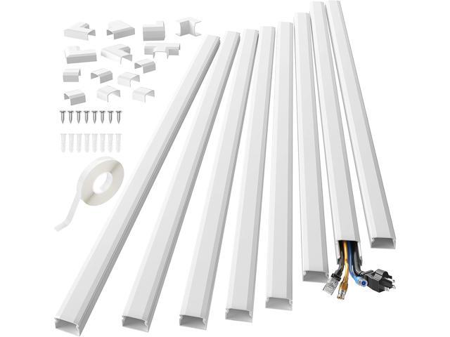 Yecaye 125in Cord Hider, Large Cord Covers for Wires on Wall, Cable Management Kit for Mount TVs, Wire Hider Cable Concealer for Home Office,...