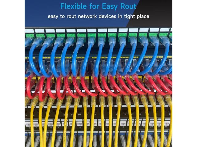 Cat6 Ethernet Patch Cable 10 ft (10 Pack), Cat6 Patch Cable for Data Centers, Cat 6 Patch Cable 10G, Network Patch Cables for Home and Enterprise...