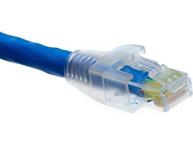 trueCABLE RJ45 Strain Relief Boots, 7.5mm Slip-On PVC Plug Cover, Transparent, 100 Pieces