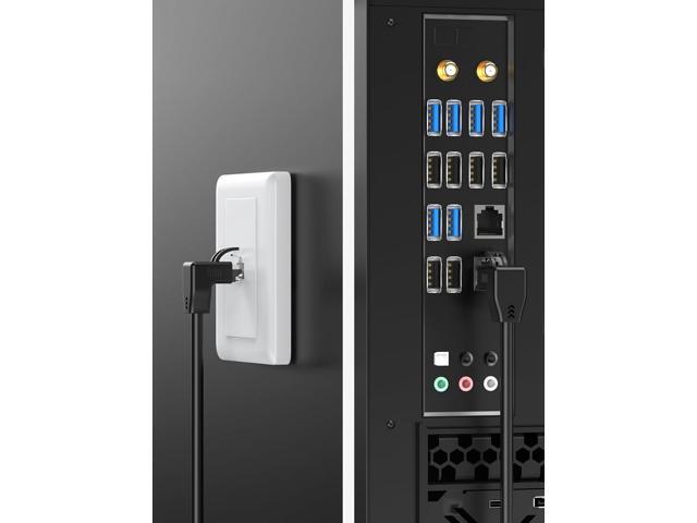 CableCreation CAT6 Ethernet Patch Cable RJ45 LAN Cable Gigabit Network Cord 90 Degree Downward Angled,Bandwidth up to 250MHz 1Gbps for PC, Router,...
