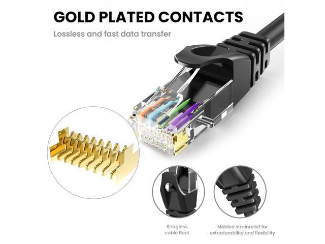 Ultra Clarity Cables Cat 6 Ethernet Cable 6 FT (10 Pack), Cat6 Patch Cable, High Speed 10Gbps 500Mhz Ethernet Cable Network Cord, RJ45 Lan Internet...