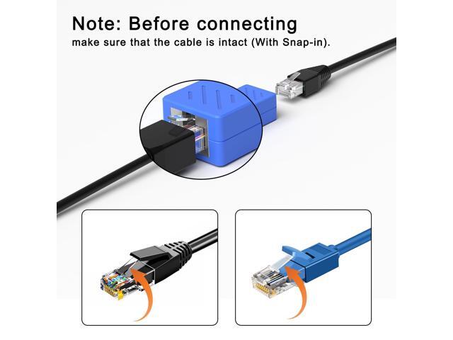 RJ45 Network Coupler, Ethernet Cable Extender Female to Female, Cat6 Inline Coupler Connector, for Cat7/Cat6/Cat5/Cat5e Ethernet Extension Cable (6...