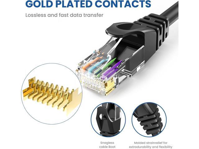 Cat6 Ethernet Cable 6 Feet (6 Pack) LAN, utp Cat 6, RJ45, Network Cord, Patch, Internet Cable- 6 ft