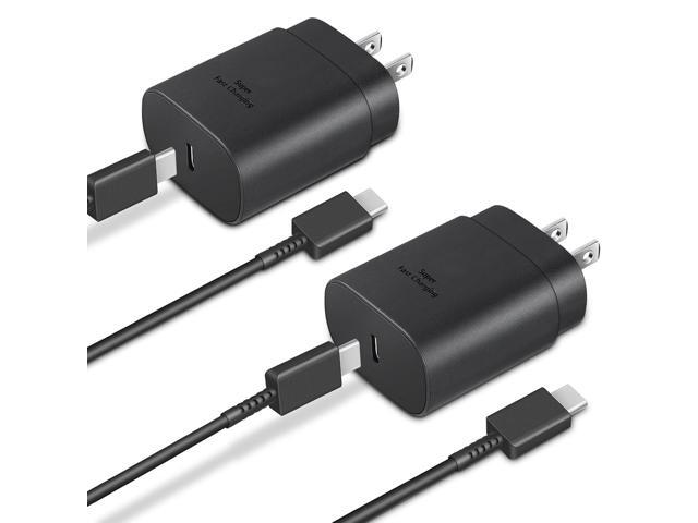 Type C Charger, 2-Pack 25W Type C Super Fast Charging Block with 6ft USB C Charger Cable Compatible with Galaxy S23 Ultra/S23+/S22/S21/S20/Phone...