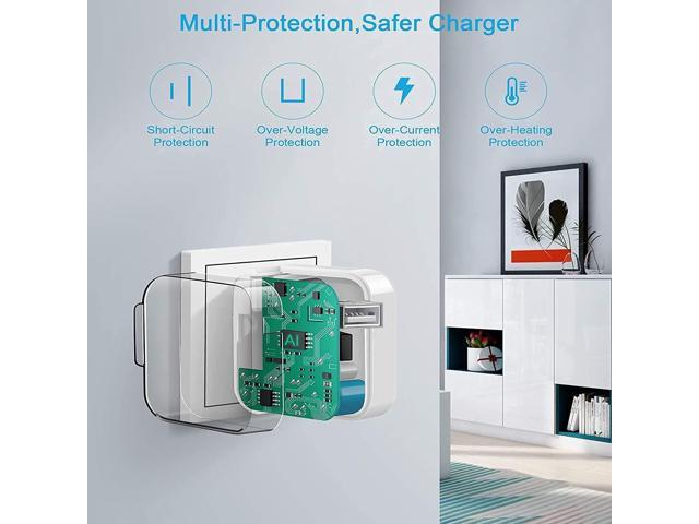 [MFi Certified] iPad iPhone Charger Fast Charging Block with 2-Pack 6.6FT USB to Lightning Cable iPad Charging Cord 12W Foldable Portable Wall Plug...