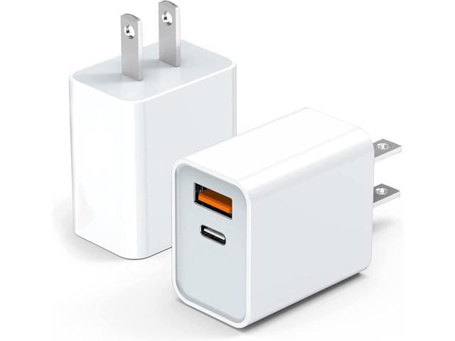 Charger Block, USB C Fast Charging Block Usbc Wall Charger Dual Port USB & Type C Multi Ports USB Plug Outlet for iPhone Samsung Quick Charge Box...