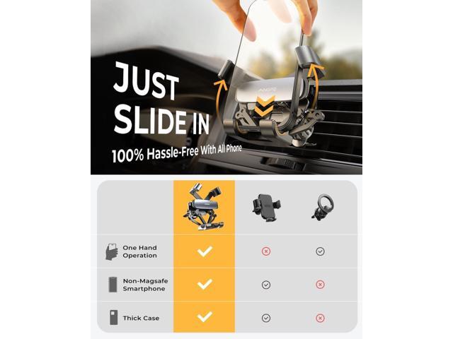 AINOPE Car Phone Holders for Your Car [Ultra Convenient] Air Vent Phone Mount [Thick Cases Friendly] Cell Phone Holder Car Accessories for Women...