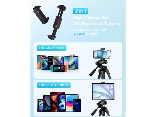 MACTREM 67inch Tripod Stand for iPad & iPhone-Adjustable Portable Phone Tablet Tripod Holder with Remote,Heavy Duty Lightweight Travel Tripod for...