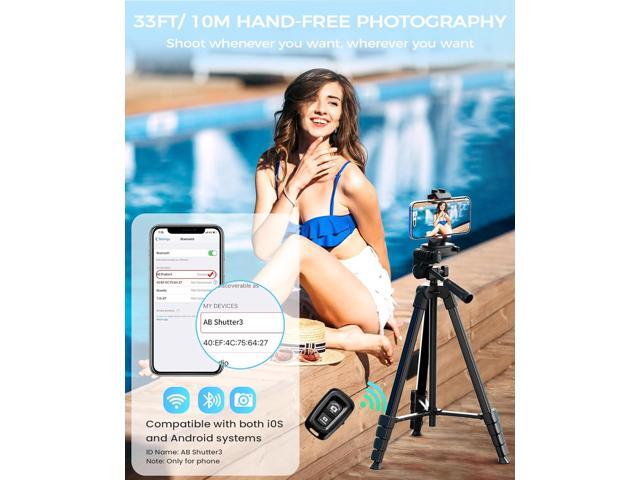 MACTREM 67inch Tripod Stand for iPad & iPhone-Adjustable Portable Phone Tablet Tripod Holder with Remote,Heavy Duty Lightweight Travel Tripod for...