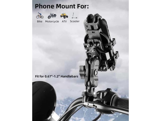 ROCKBROS Motorcycle Phone Mount Anti Vibration, Universal Motorcycle Phone Holder Handlebar for Bike Bicycle Scooter ATV 4.7''-7.1''...