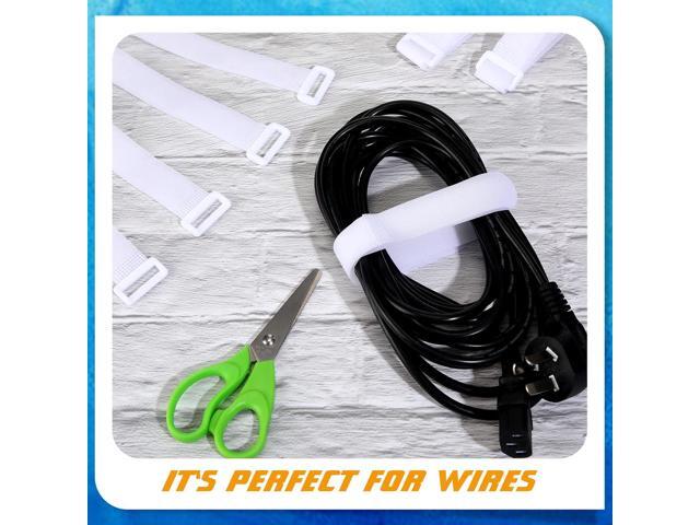 Kigeli 20 Pcs Reusable Fastening Cable Straps and Cable Ties Set Adjustable Multi-Purpose Hook and Loop Cord Ties to Keep Cords Organized and...